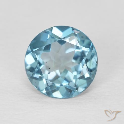 2.26ct Natürlicher London Blau Topas, Runden, VVS-VS