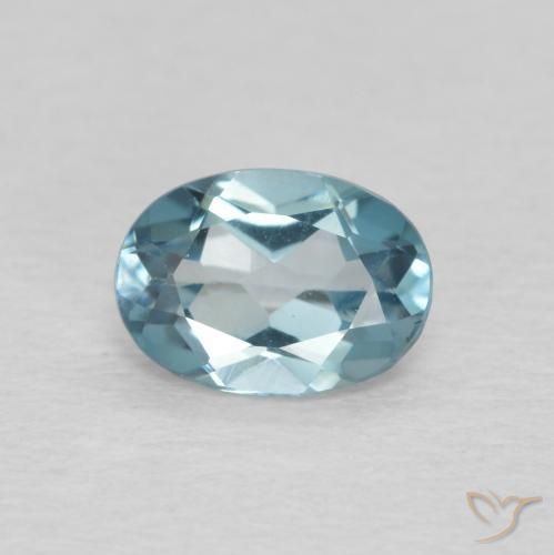 9,17 ctw natürlicher London Blau Topas, Oval, VVS