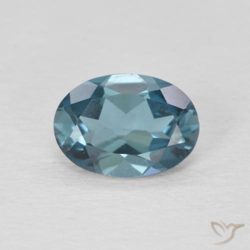 0.95ct Natürlicher London Blau Topas, Oval, VVS