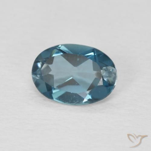 9,17 ctw natürlicher London Blau Topas, Oval, VVS