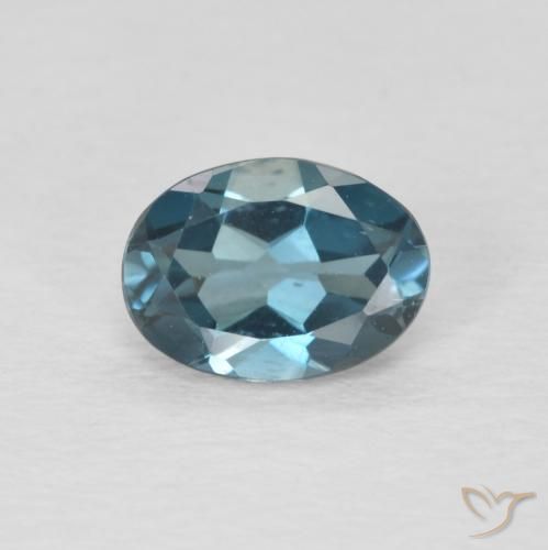 0.90ct Natürlicher London Blau Topas, Oval, VVS