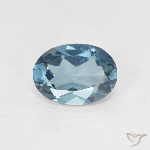 9,17 ctw natürlicher London Blau Topas, Oval, VVS-VS