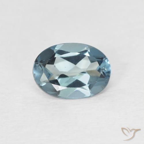 0.87ct Natürlicher London Blau Topas, Oval, VVS-VS