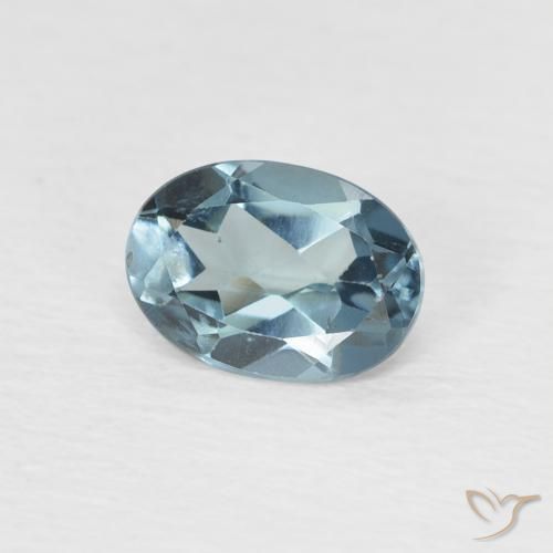 9,17 ctw natürlicher London Blau Topas, Oval, VVS-VS
