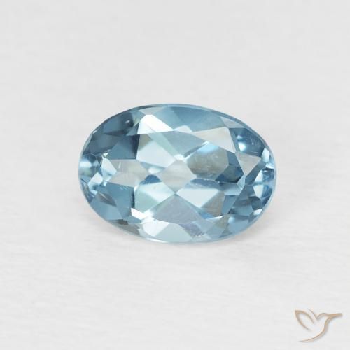 1.05ct Natürlicher London Blau Topas, Oval, VVS-VS