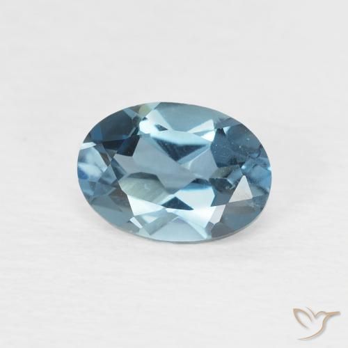 9,17 ctw natürlicher London Blau Topas, Oval, VVS-VS