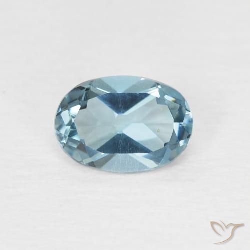 9,17 ctw natürlicher London Blau Topas, Oval, VVS