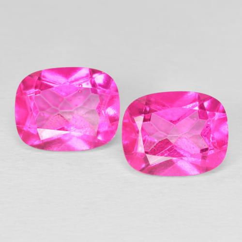 7,73 ct natürliche rosafarbener Topas-Edelsteine, Kissenschliff, VVS-VS
