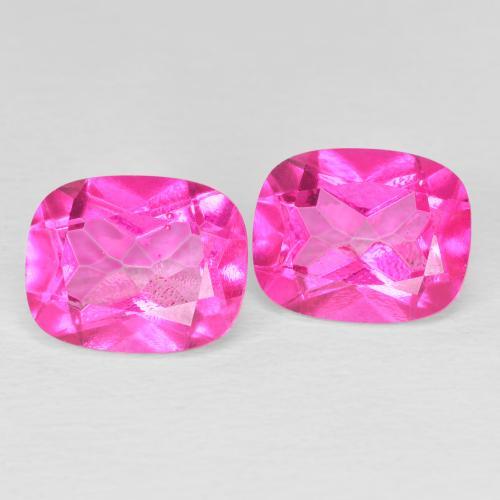 7,73 ct natürliche rosafarbener Topas-Edelsteine, Kissenschliff, VVS-VS