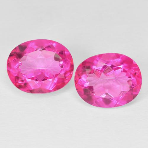9.35ctw Natürlicher Tiefes Magenta Topas, Oval, VS