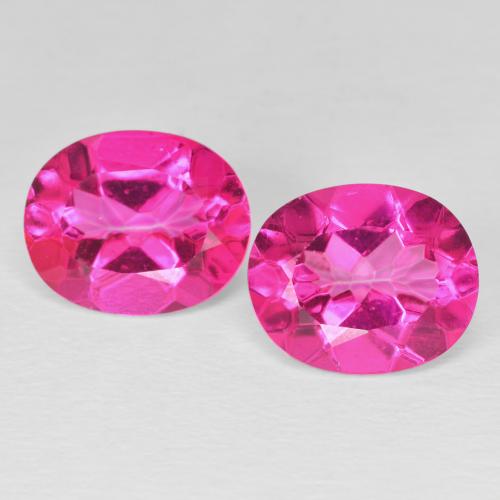 8.64ctw Natürlicher Medium Dark-Pink Topas, Oval, VVS-VS