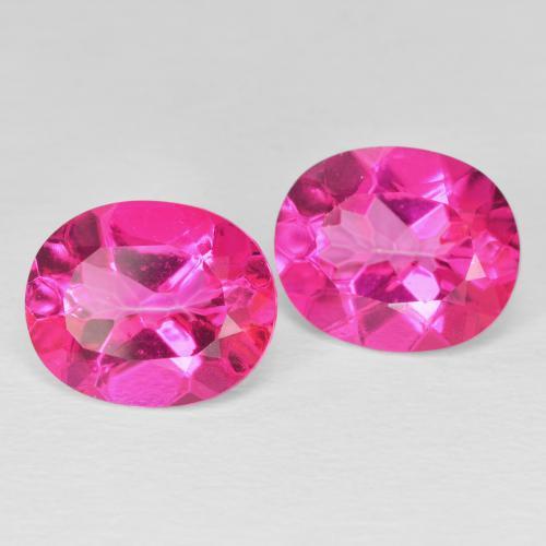 8.64 ct natürliche Medium Dark-Pink Topas-Edelsteine, Oval, VVS-VS
