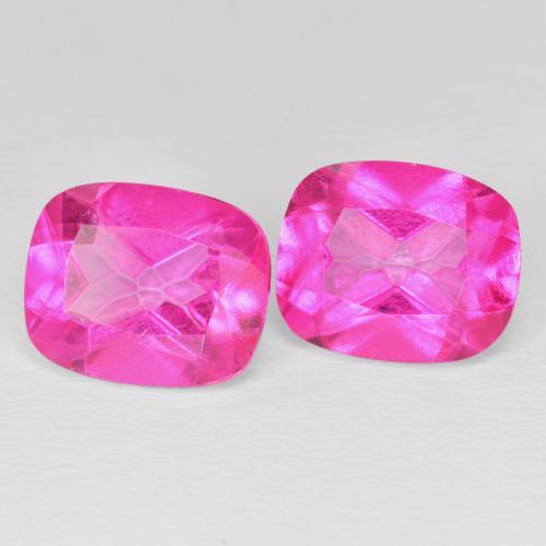 10.01ctw Natürlicher Medium Dark-Pink Topas, Kissen, VS