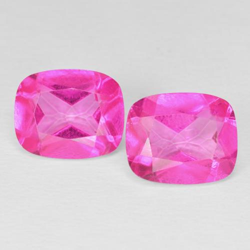 8.85ctw Natürlicher Tiefes Magenta Topas, Kissen, VVS-VS