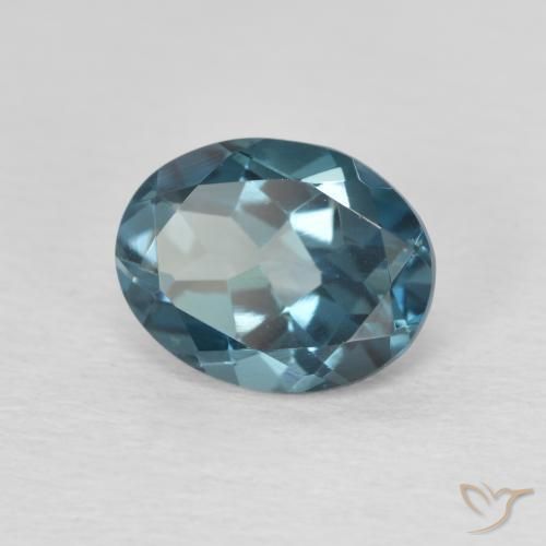 9,17 ctw natürlicher London Blau Topas, Oval, VVS-VS