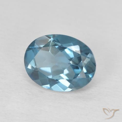 9,17 ctw natürlicher London Blau Topas, Oval, VVS-VS