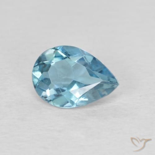 9,17 ctw natürlicher Swiss Blue Topas, Birnenform, VVS-VS