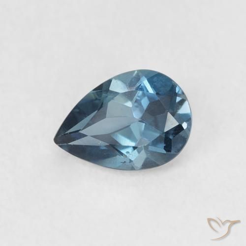 0.85ct Natürlicher London Blau Topas, Birnenform, VS