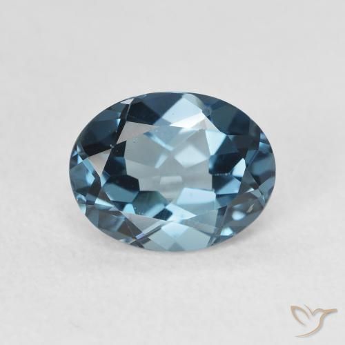 2.28ct Natürlicher London Blau Topas, Oval, VS