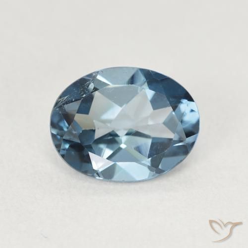 2.23ct Natürlicher London Blau Topas, Oval, VS