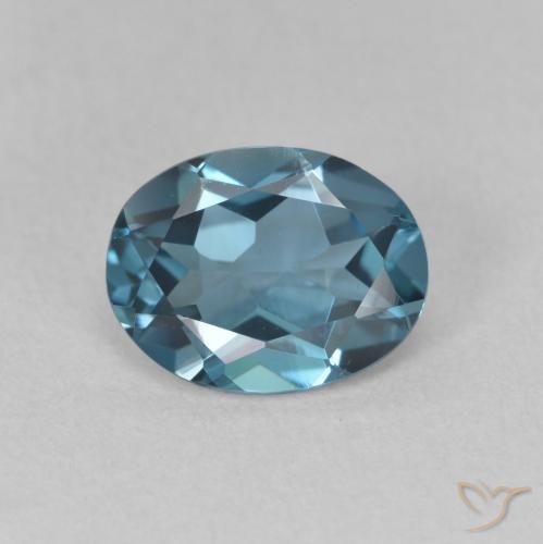 2.09ct Natürlicher London Blau Topas, Oval, VVS-VS