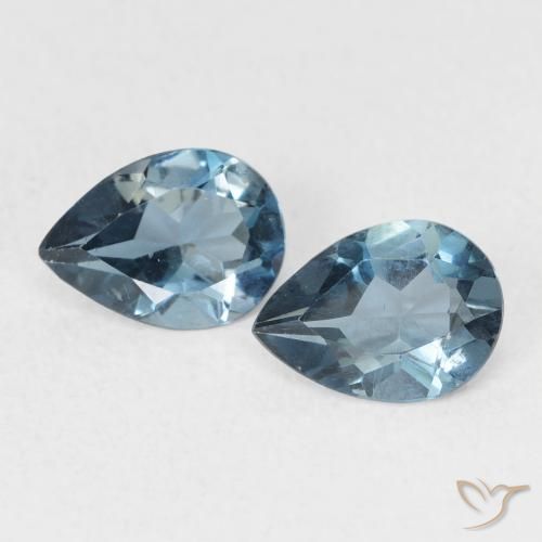 1.51ctw Natürlicher London Blau Topas, Birnenform, VVS-VS
