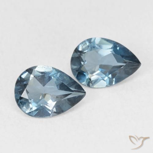 1.51 ct natürliche London Blau Topas-Edelsteine, Birnenform, VVS-VS