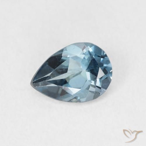 0.89ct Natürlicher London Blau Topas, Birnenform, VS