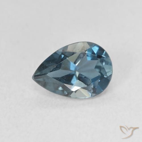 0.89ct Natürlicher London Blau Topas, Birnenform, VS