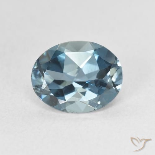 2.11ct Natürlicher London Blau Topas, Oval, VS