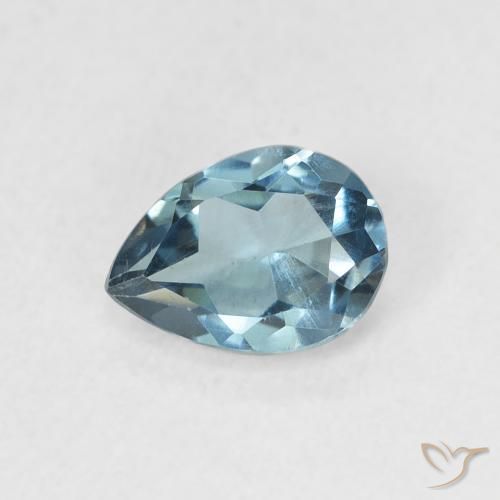 0.92ct Natürlicher London Blau Topas, Birnenform, VS