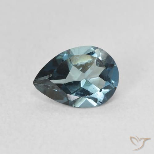 0.85ct Natürlicher London Blau Topas, Birnenform, VS