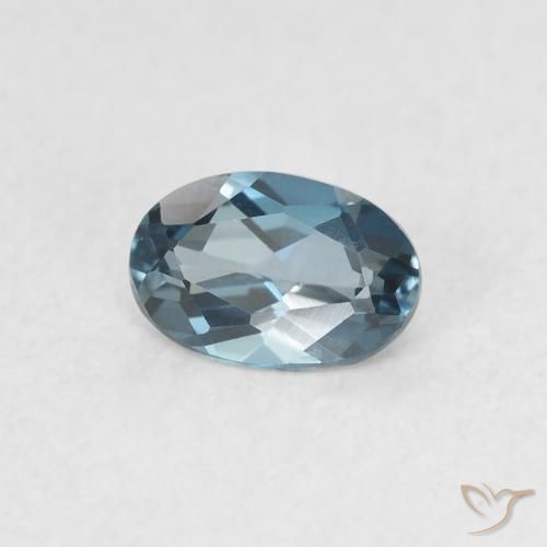 9,17 ctw natürlicher London Blau Topas, Oval, VVS