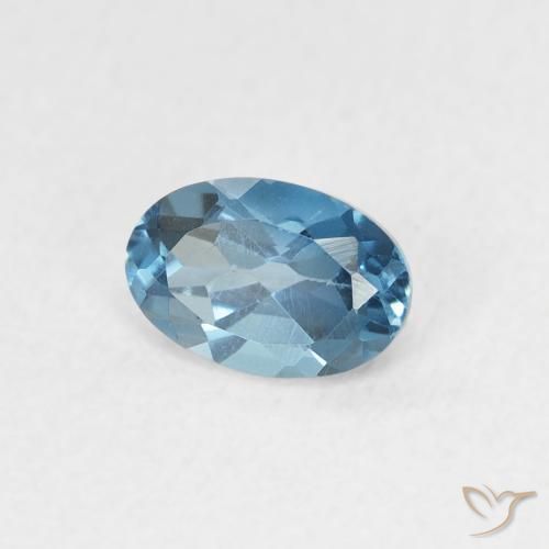 9,17 ctw natürlicher London Blau Topas, Oval, VVS