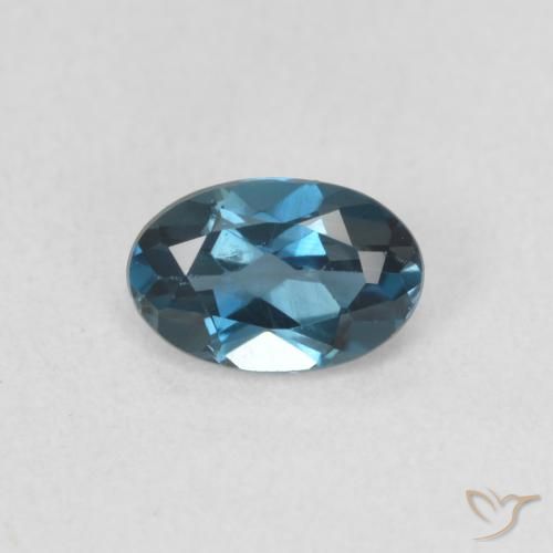 0.52ct Natürlicher London Blau Topas, Oval, VVS