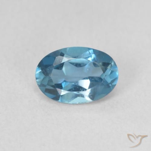 0.59ct Natürlicher London Blau Topas, Oval, VVS