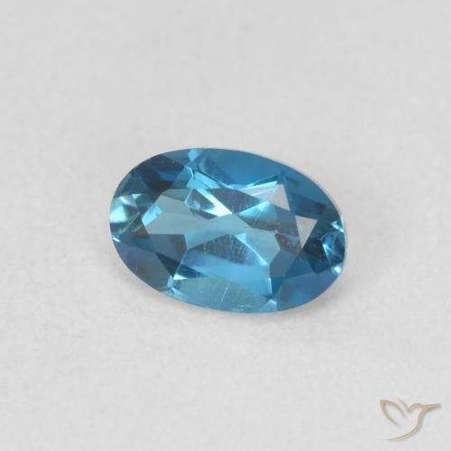 9,17 ctw natürlicher London Blau Topas, Oval, VVS