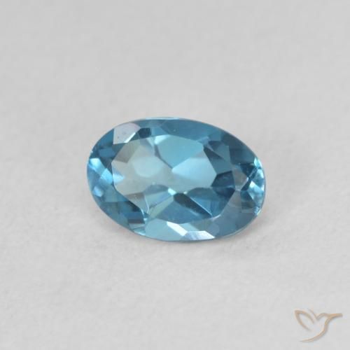 9,17 ctw natürlicher London Blau Topas, Oval, VVS