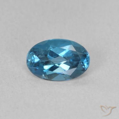 0.50ct Natürlicher London Blau Topas, Oval, VVS
