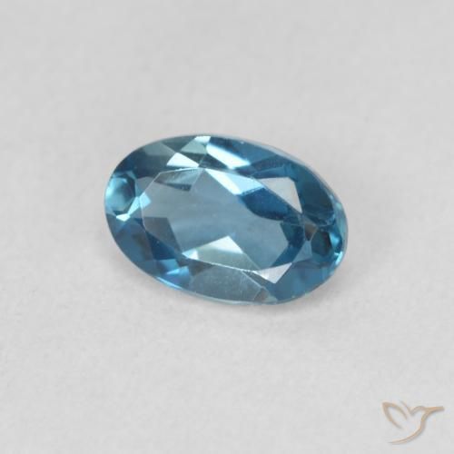 9,17 ctw natürlicher London Blau Topas, Oval, VVS