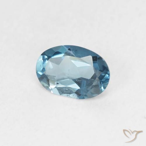 9,17 ctw natürlicher London Blau Topas, Oval, VVS
