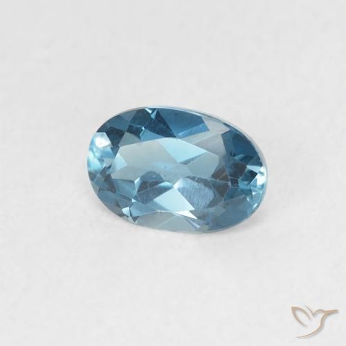 9,17 ctw natürlicher London Blau Topas, Oval, VVS