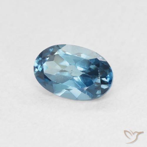 9,17 ctw natürlicher London Blau Topas, Oval, VVS