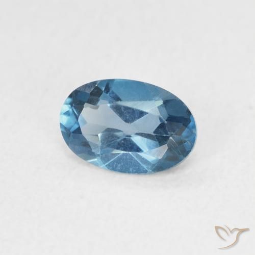 9,17 ctw natürlicher London Blau Topas, Oval, VVS