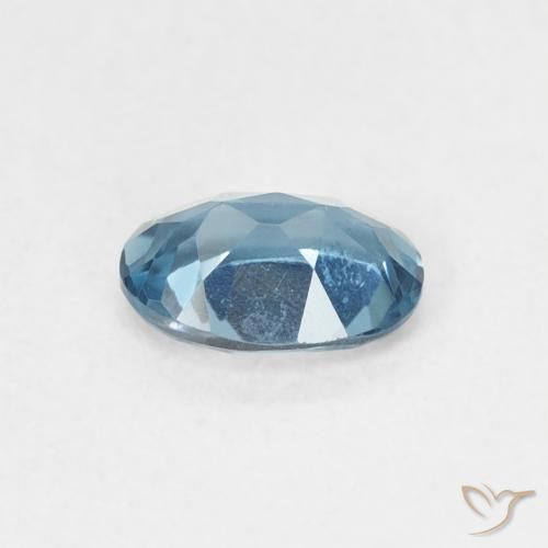 0,62 ctw natürlicher blauer Topas, Oval Schliff, VVS