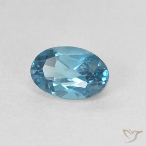9,17 ctw natürlicher London Blau Topas, Oval, VVS