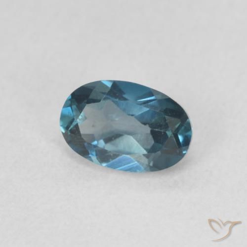 9,17 ctw natürlicher London Blau Topas, Oval, VVS