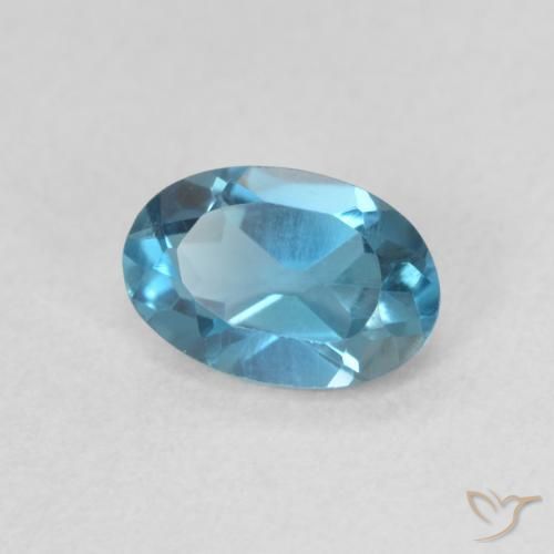 9,17 ctw natürlicher London Blau Topas, Oval, VVS