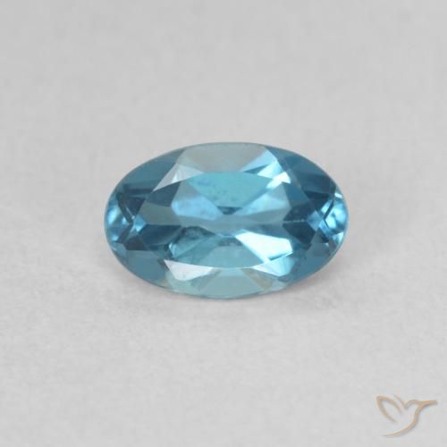 0.53ct Natürlicher London Blau Topas, Oval, VVS