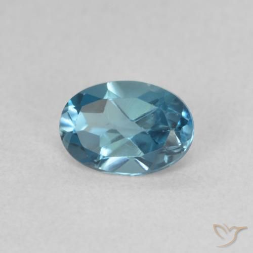 9,17 ctw natürlicher London Blau Topas, Oval, VVS